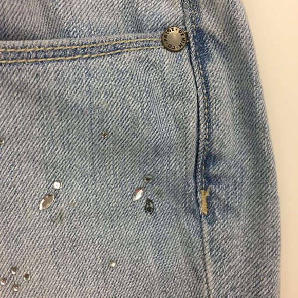 PAIGE Silver Rhinestone JIMMY JIMMY SKINNY Jeans - Picture 10 of 11